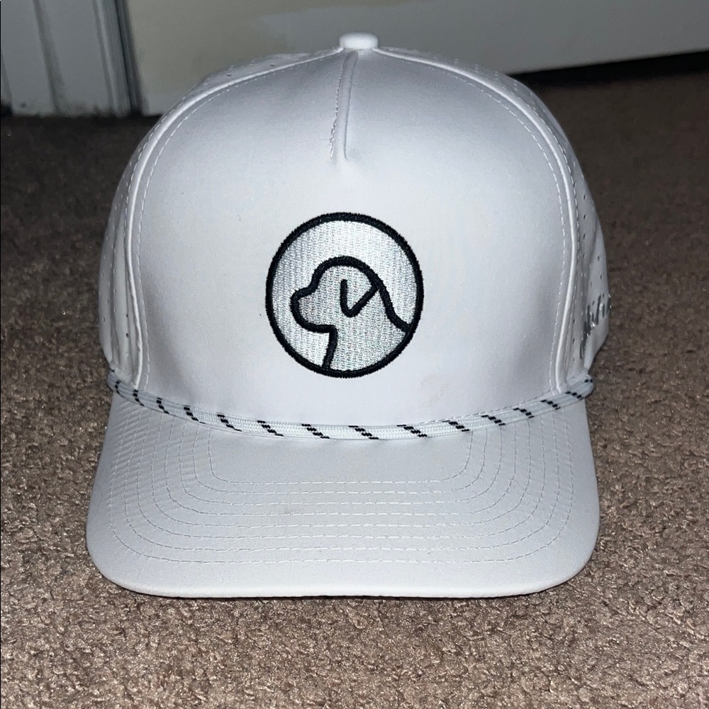 White ClubHouse Cap with Dog Logo